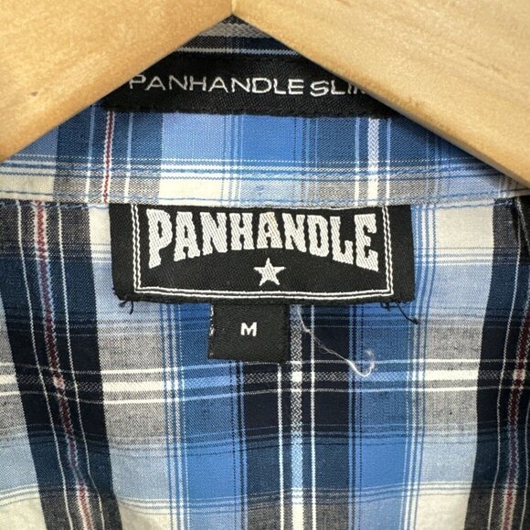 Panhandle Slim Blue Plaid Button Down Shirt - Picture 4 of 8